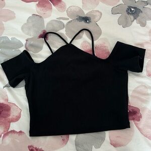 Black Zara crop top